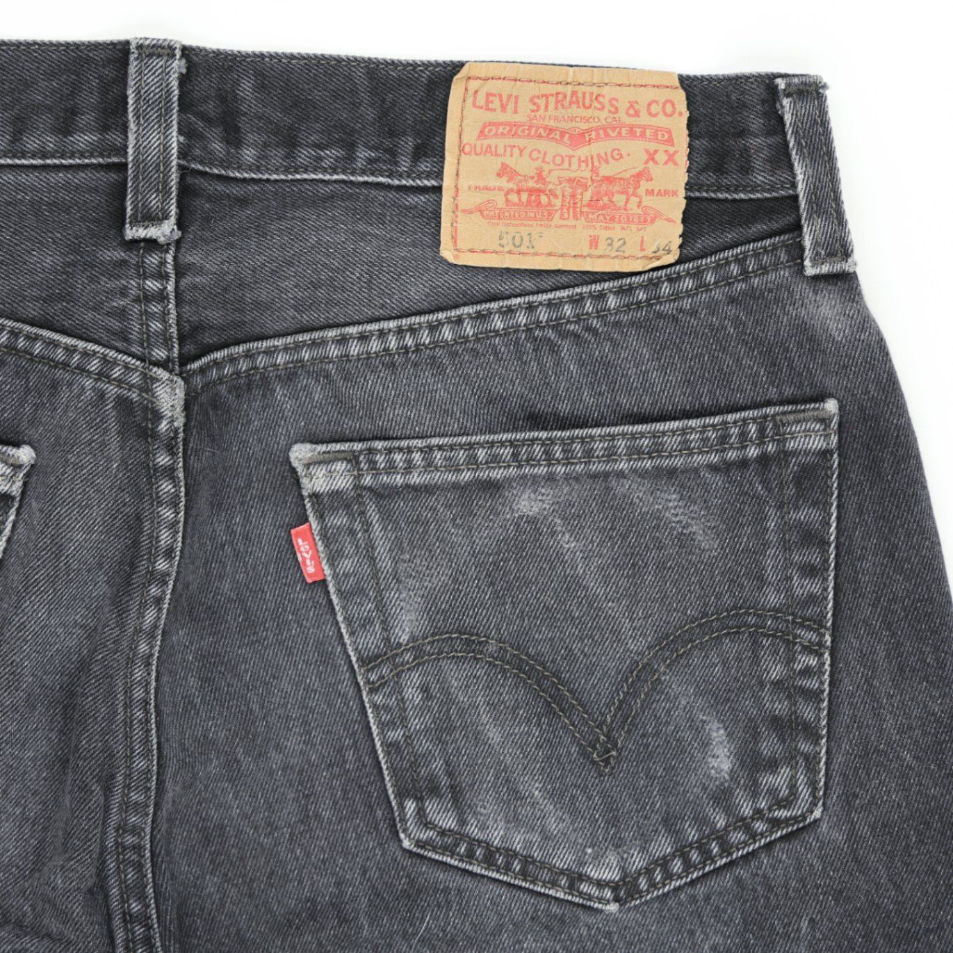 Levi's 501 Vintage Black Denim Cut-Off Shorts W32 100% Cotton