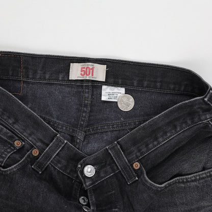 Levi's 501 Vintage Black Denim Cut-Off Shorts W32 100% Cotton