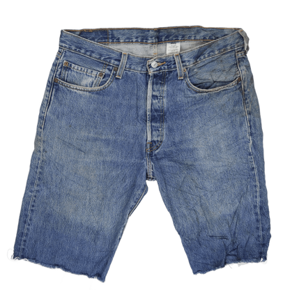 Levi's 501 Vintage Blue Denim Cut-Off Shorts W34 L32 100% Cotton Men's