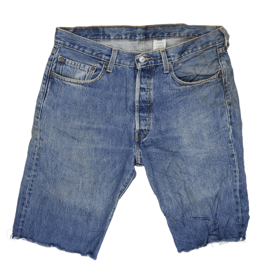 Levi's 501 Vintage Blue Denim Cut-Off Shorts W34 L32 100% Cotton Men's