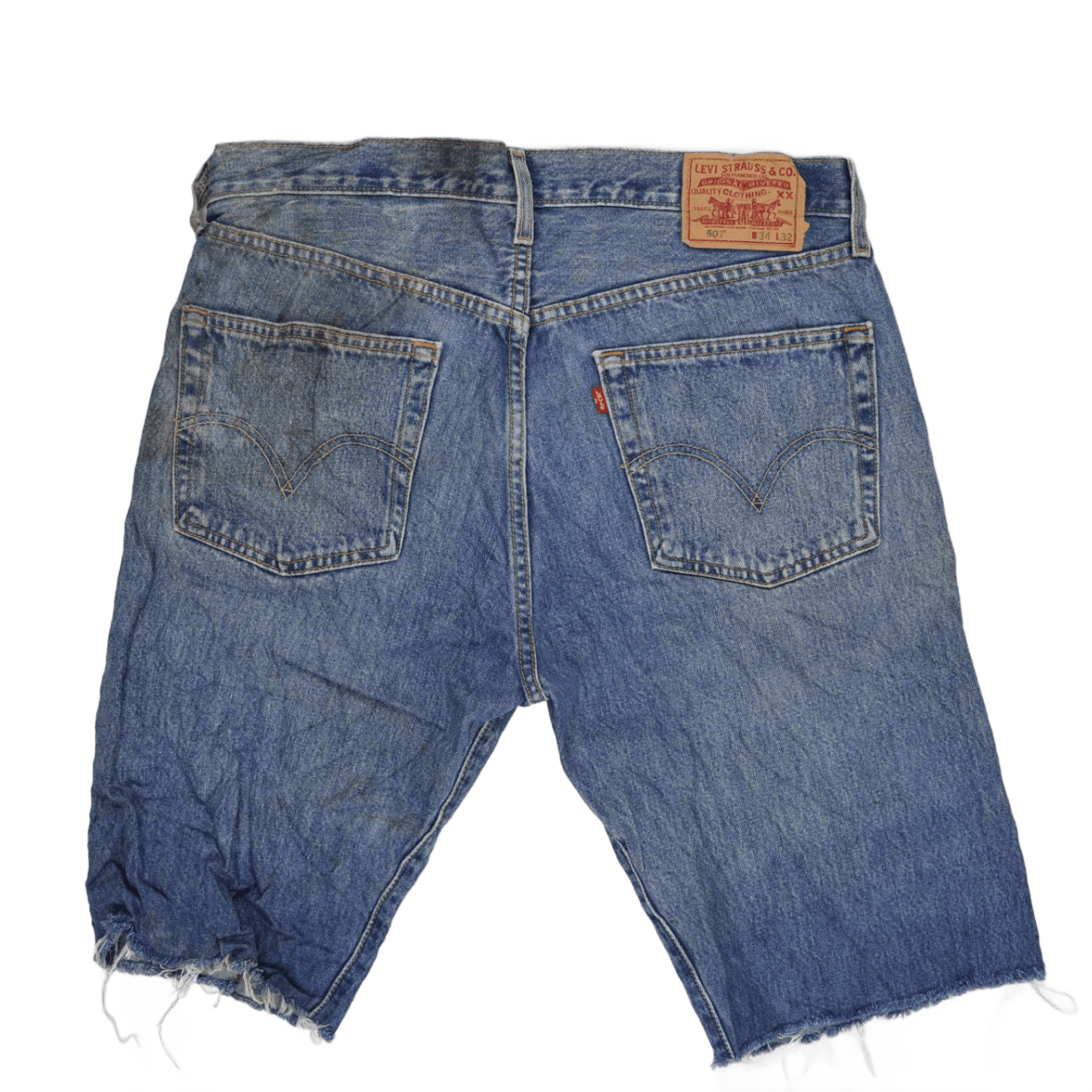 Levi's 501 Vintage Blue Denim Cut-Off Shorts W34 L32 100% Cotton Men's