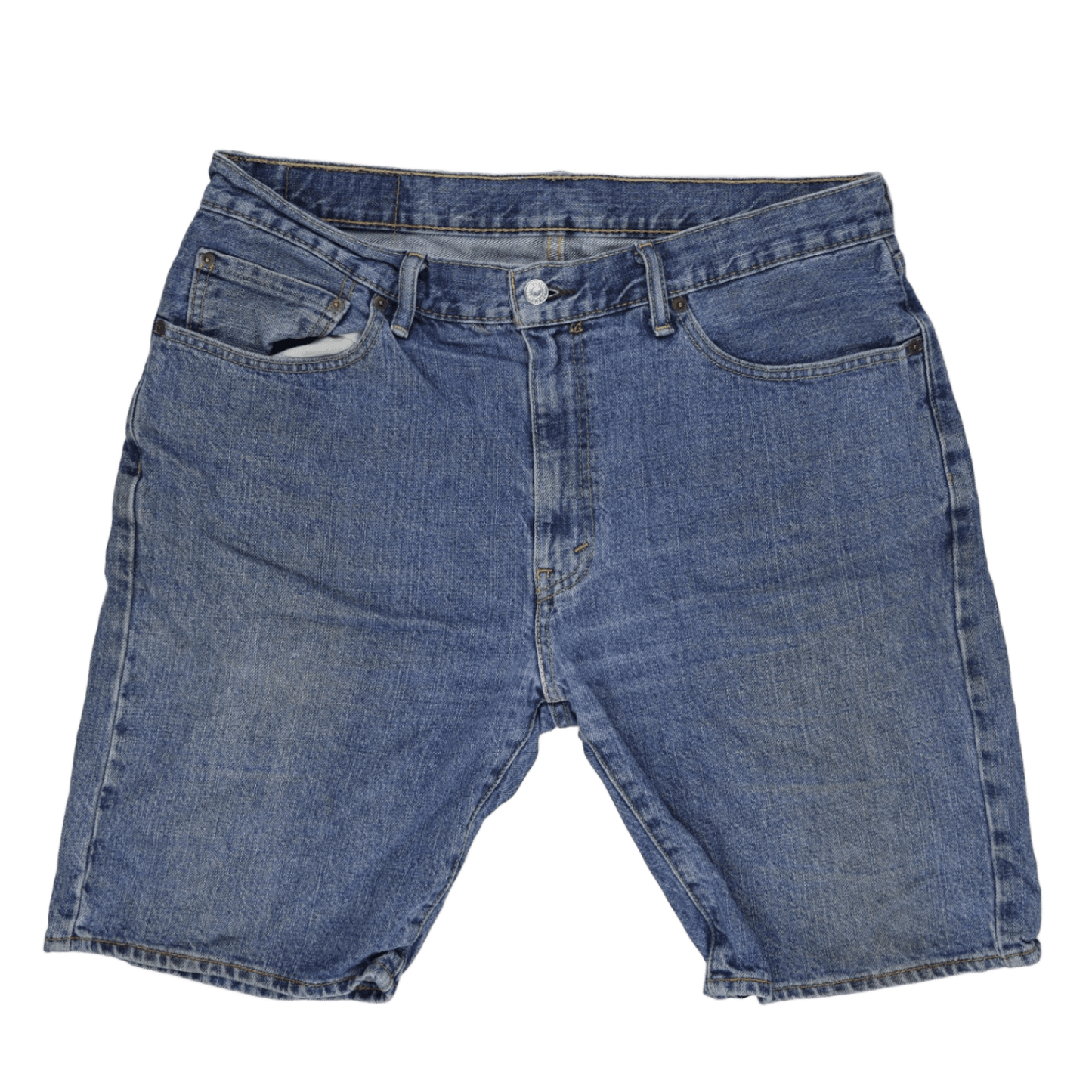 Levi's 505 Vintage Denim Shorts Blue W36 9 Inch Inseam 100 Percent Cotton