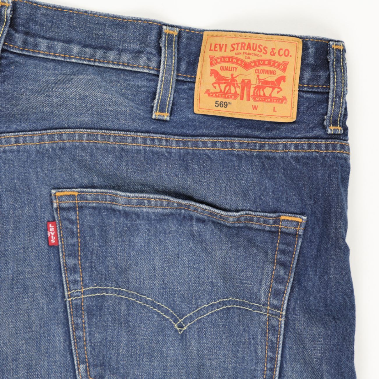 Levi's 569 Loose Fit Denim Shorts Blue Size 40 100 Cotton