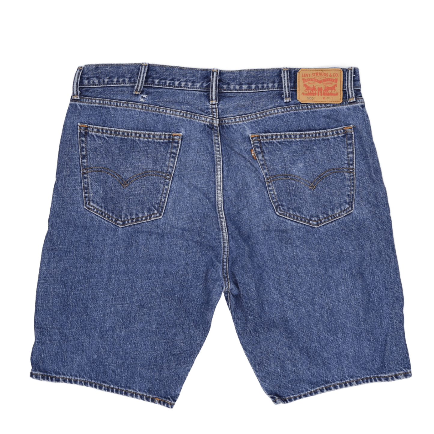 Levi's 505 Vintage Men's Blue Denim Shorts W40 9 Inch Inseam 100 Percent Cotton Classic Fit