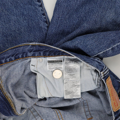 Levi's 505 Vintage Men's Blue Denim Shorts W40 9 Inch Inseam 100 Percent Cotton Classic Fit