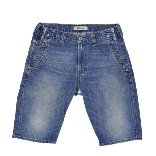 Levi's 503 Loose Fit Blue Denim Shorts W34 Cotton Vintage