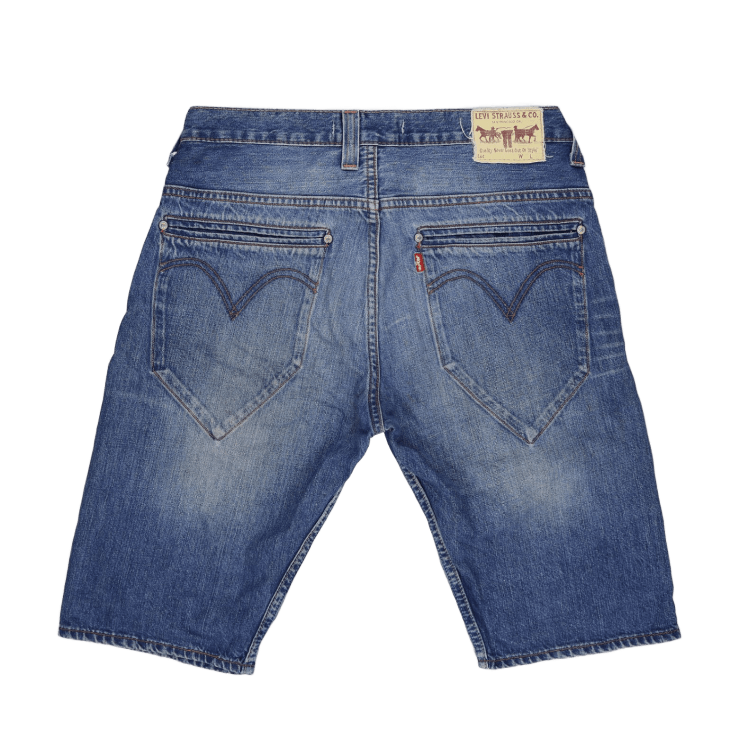 Levi's 503 Loose Fit Blue Denim Shorts W34 Cotton Vintage