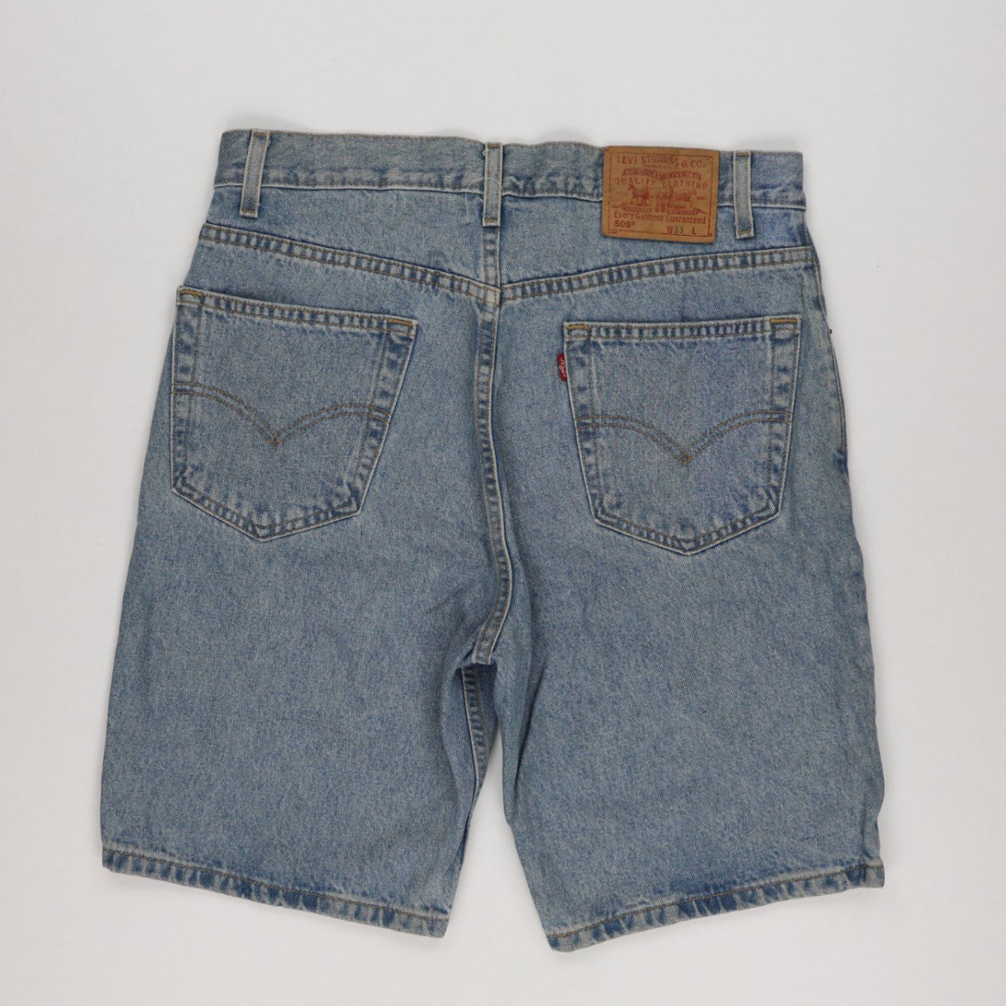 Levi's 505 Vintage Regular Fit Denim Shorts Blue W33 Cotton Denim