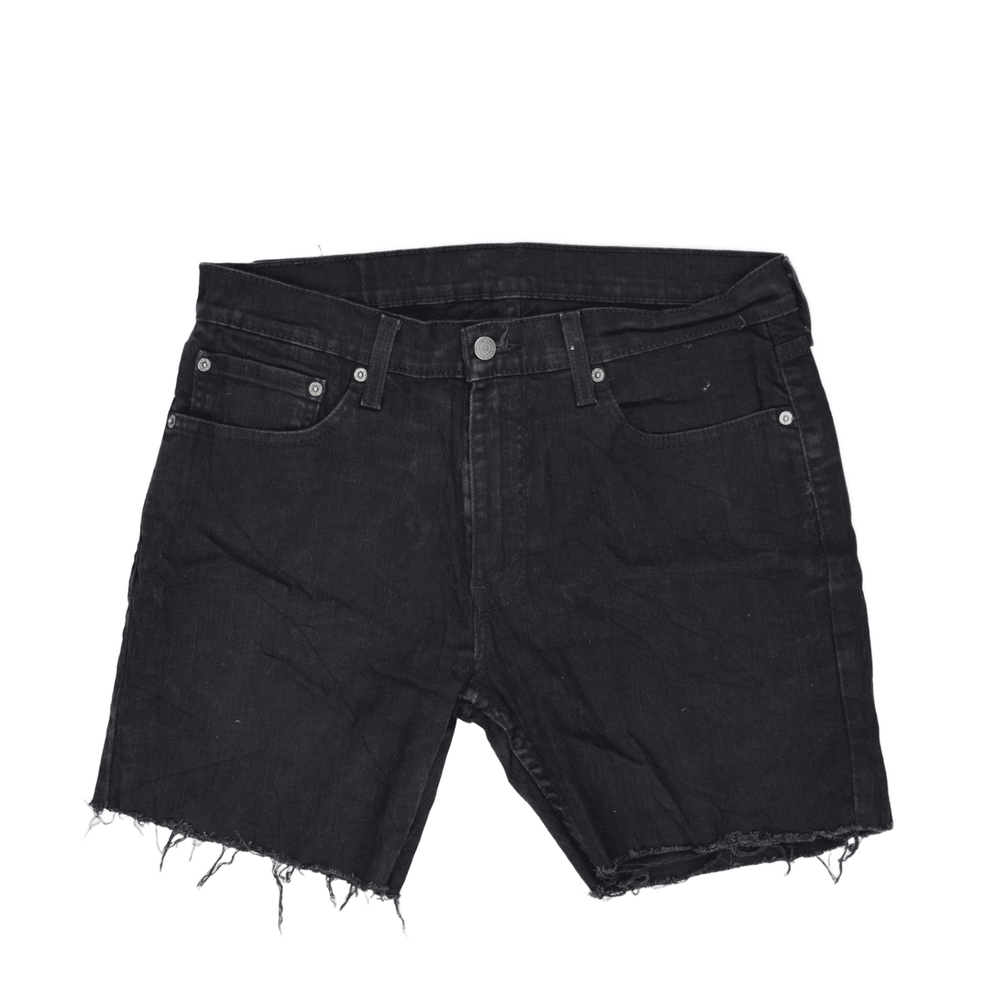 Levi's 559 Waterless Black Denim Cut-Off Shorts W33 Cotton Vintage