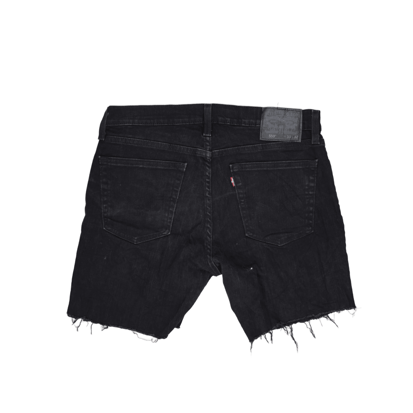 Levi's 559 Waterless Black Denim Cut-Off Shorts W33 Cotton Vintage