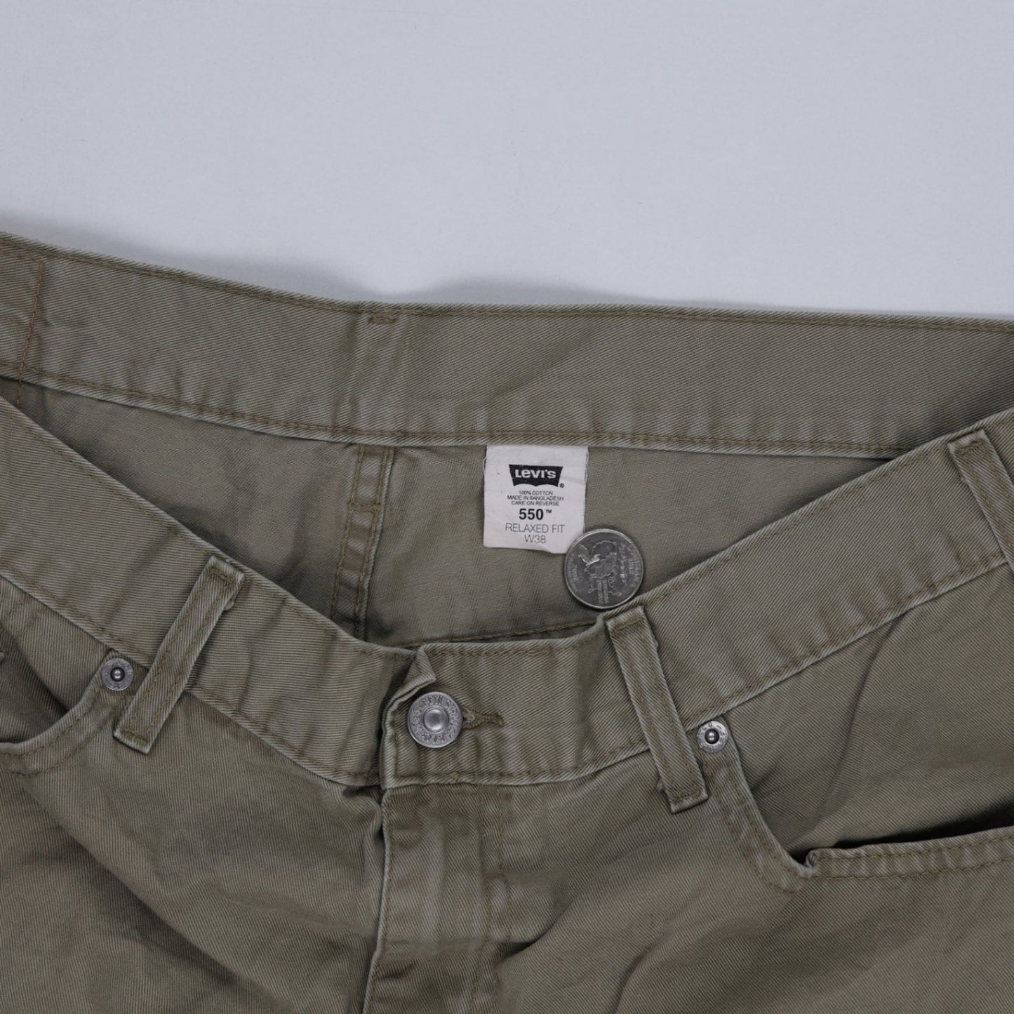 Levi's 550 Relaxed Fit Men's Tan Shorts W38 Cotton Vintage