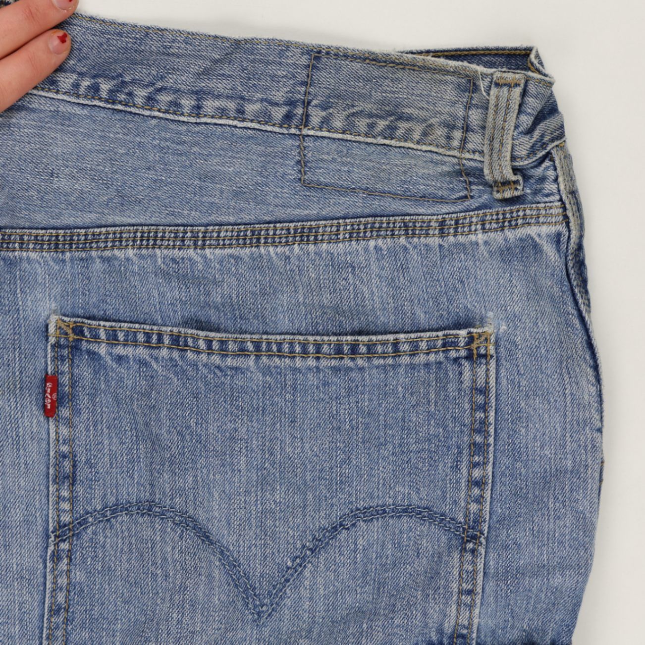 Levi's Carpenter Denim Shorts Blue W38 100% Cotton Vintage Men's