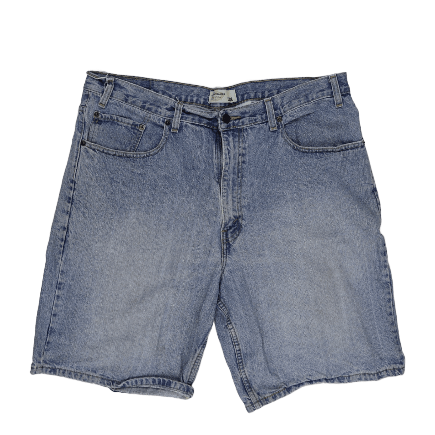 Levi Strauss Signature Loose Fit Denim Shorts Blue W38 100 Percent Cotton Vintage