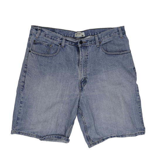 Levi Strauss Signature Loose Fit Denim Shorts Blue W38 100 Percent Cotton Vintage