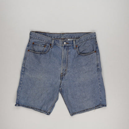 Levi's 505 Regular Fit Denim Shorts Blue W34 100 Percent Cotton Vintage