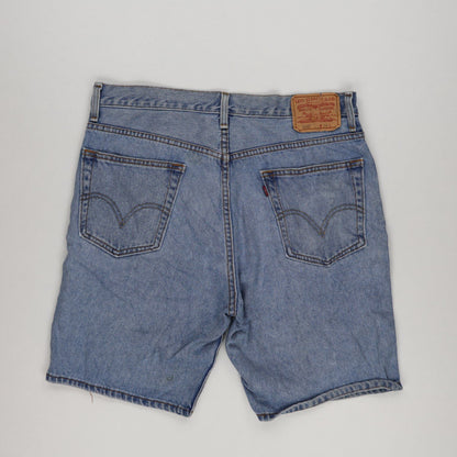 Levi's 505 Regular Fit Denim Shorts Blue W34 100 Percent Cotton Vintage
