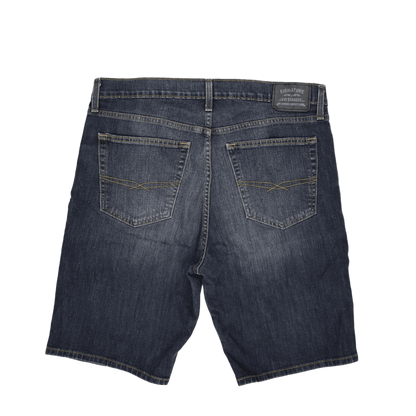 Levi Strauss Signature Athletic Denim Shorts Blue 36 11 Inch Inseam 80 Percent Cotton 18 Percent Polyester 2 Percent Elastane