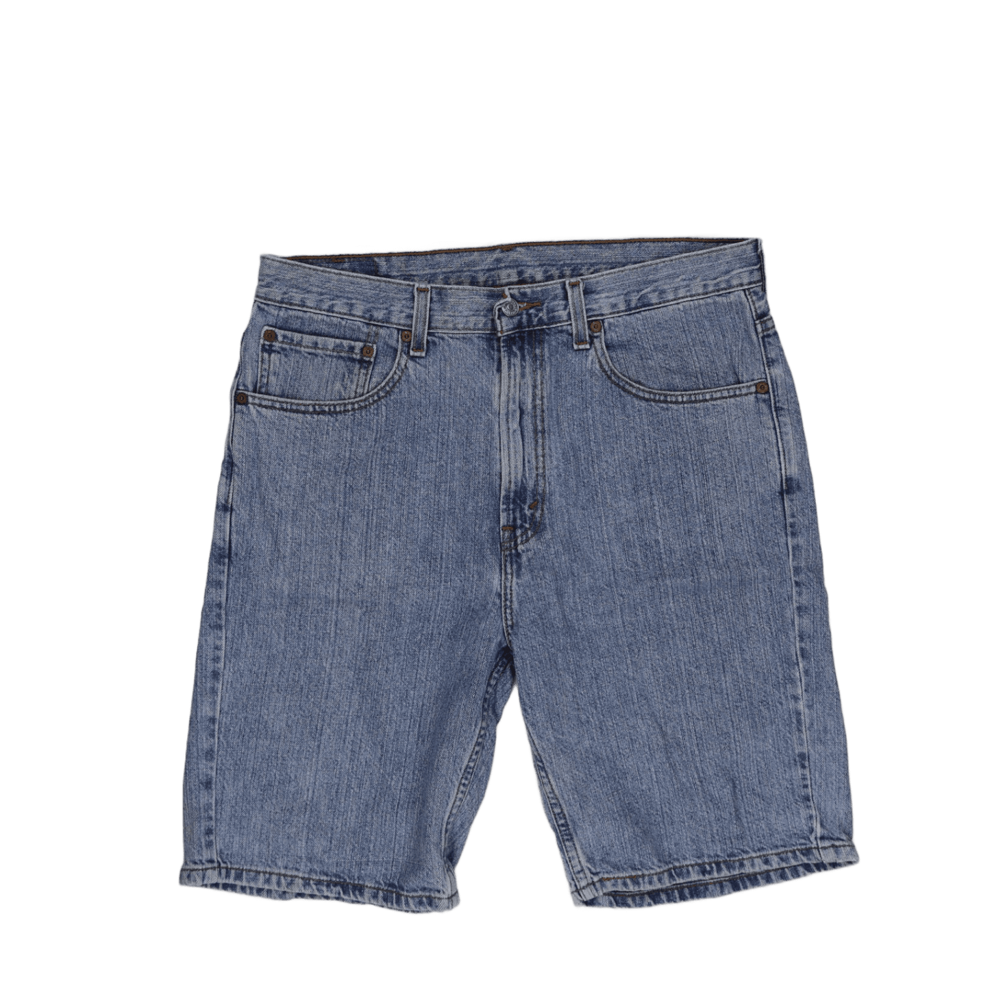 Levi's 505 Regular Fit Denim Shorts Blue W34 100% Cotton Vintage