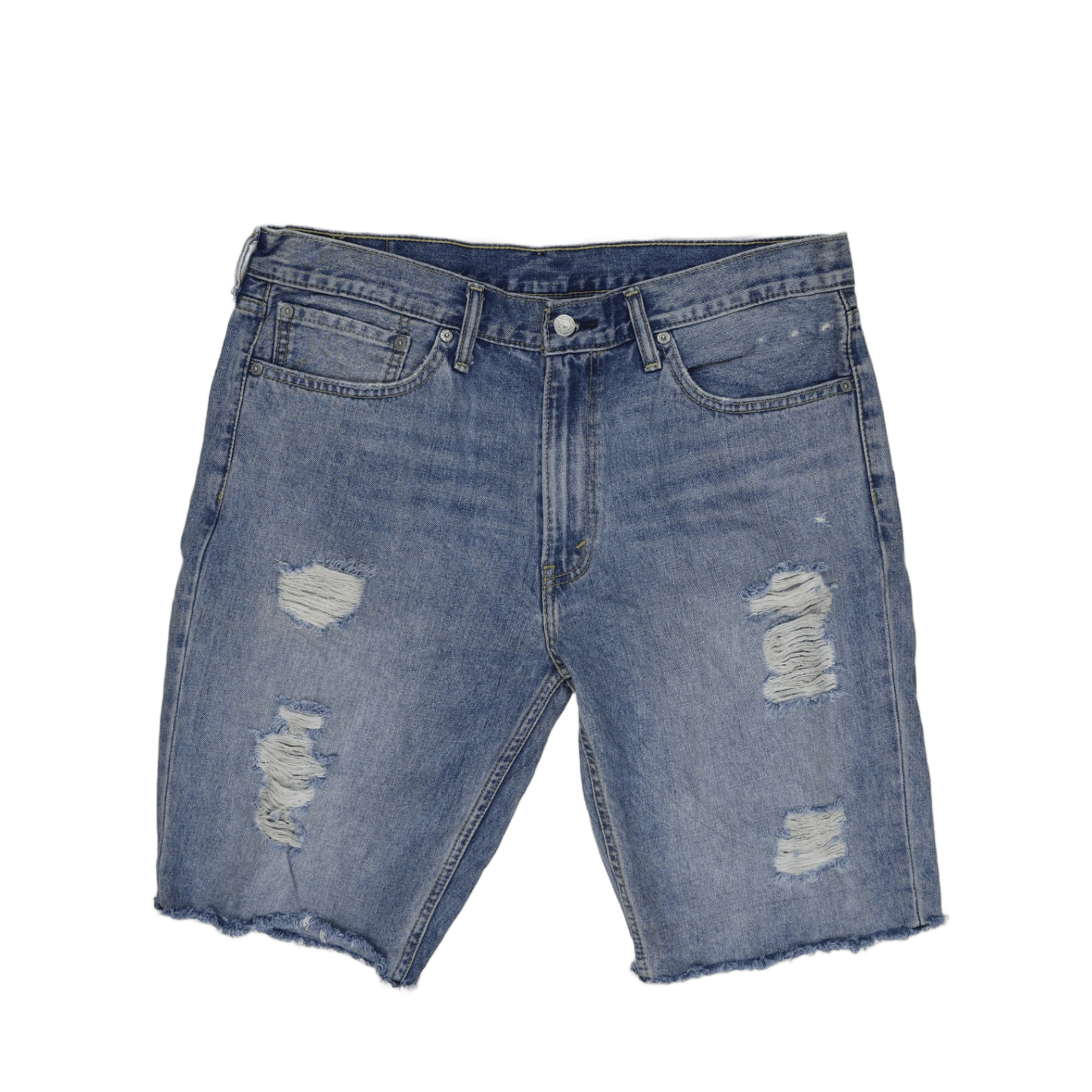 Levi's 511 Distressed Denim Shorts Blue W36 100 Cotton Men's