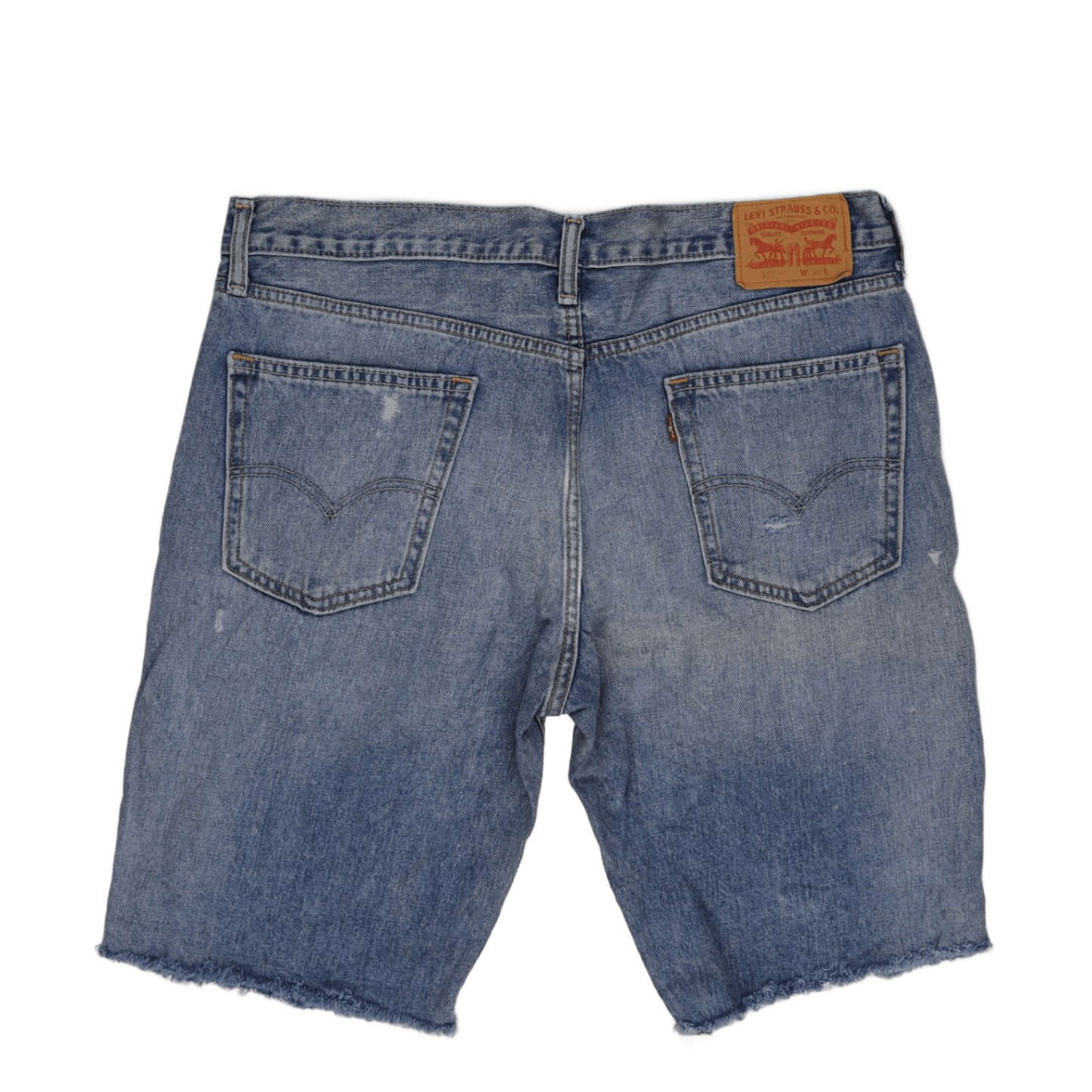 Levi's 511 Distressed Denim Shorts Blue W36 100 Cotton Men's