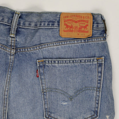 Levi's 511 Distressed Denim Shorts Blue W36 100 Cotton Men's