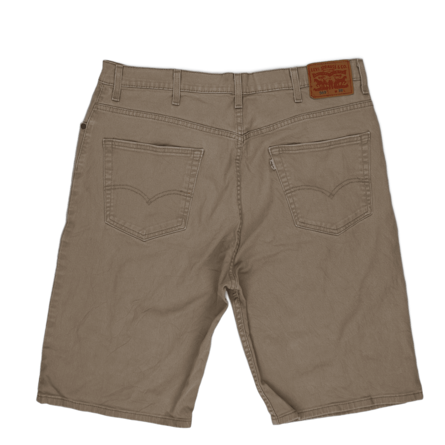 Levi Strauss & Co 569 Loose Fit Chino Shorts Beige Size 38 Cotton Blend