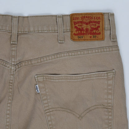 Levi Strauss & Co 569 Loose Fit Chino Shorts Beige Size 38 Cotton Blend