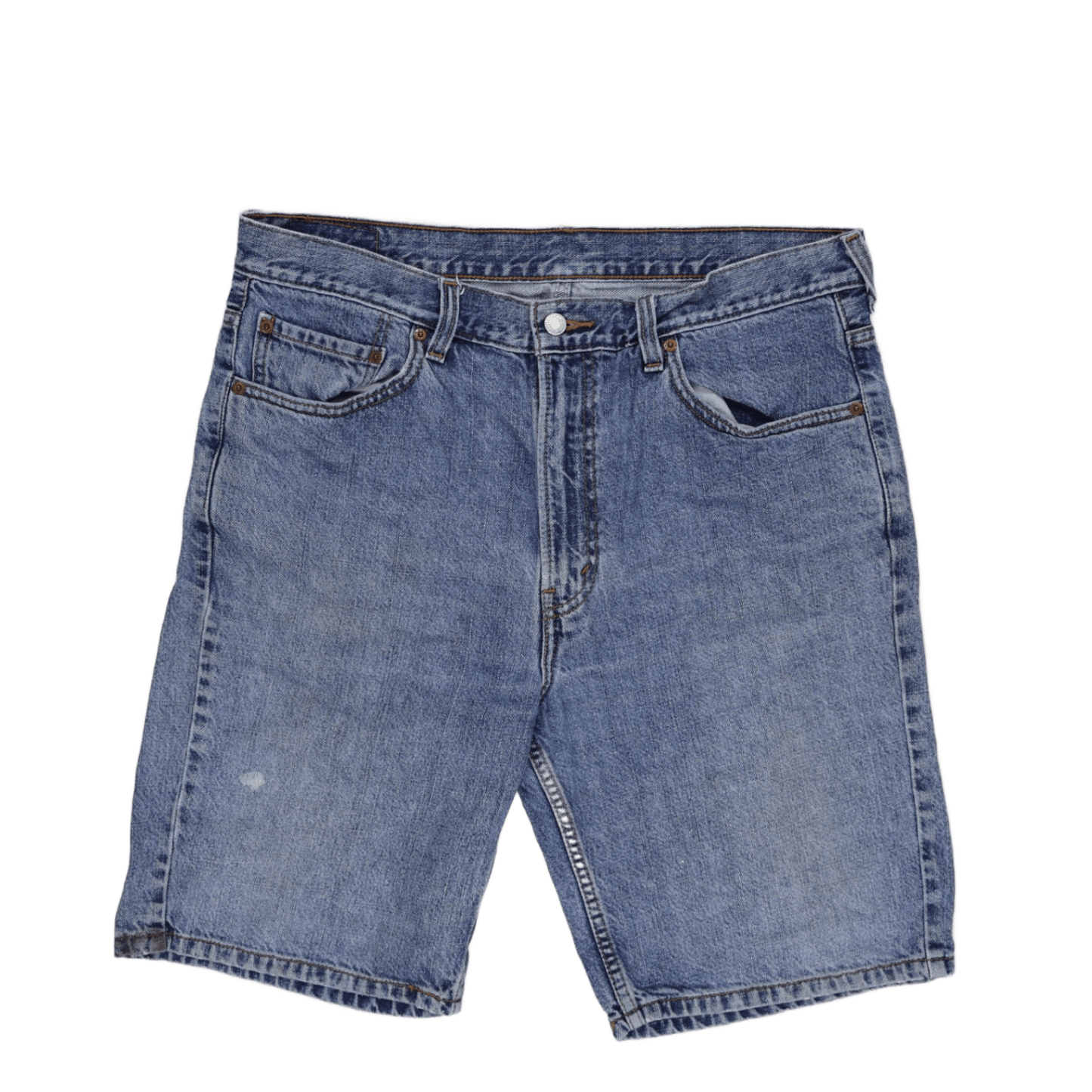 Levi's 505 Regular Fit Denim Shorts Vintage Blue W36 Cotton Straight Leg