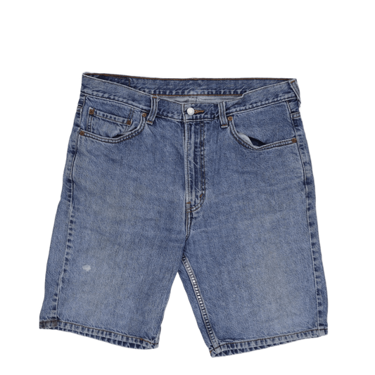 Levi's 505 Regular Fit Denim Shorts Vintage Blue W36 Cotton Straight Leg