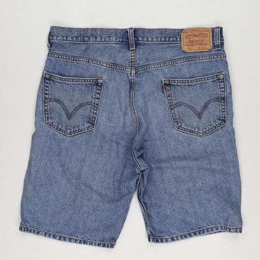 Levi's 505 Regular Fit Denim Shorts Vintage Blue W36 Cotton Straight Leg