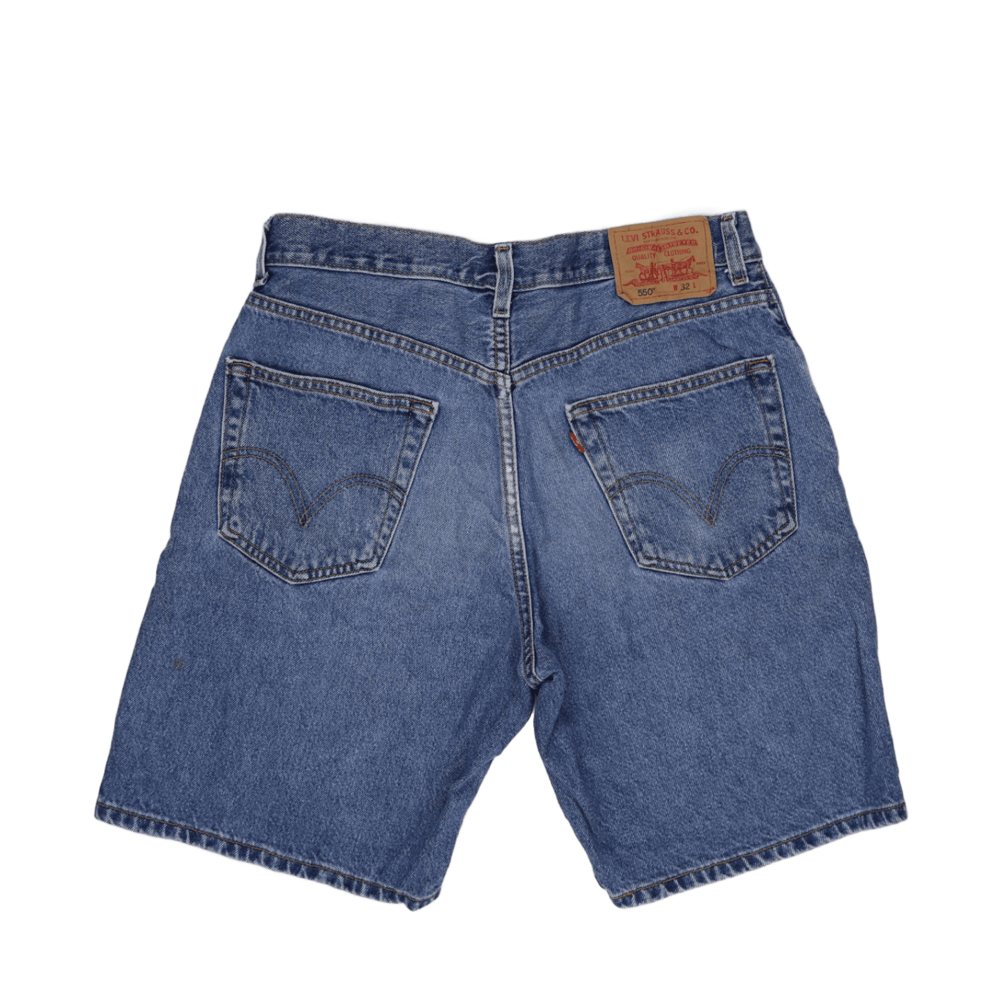 Levi's 550 Relaxed Fit Vintage Denim Shorts Blue W32 100% Cotton