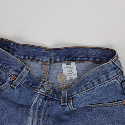 Levi's 550 Relaxed Fit Vintage Denim Shorts Blue W32 100% Cotton