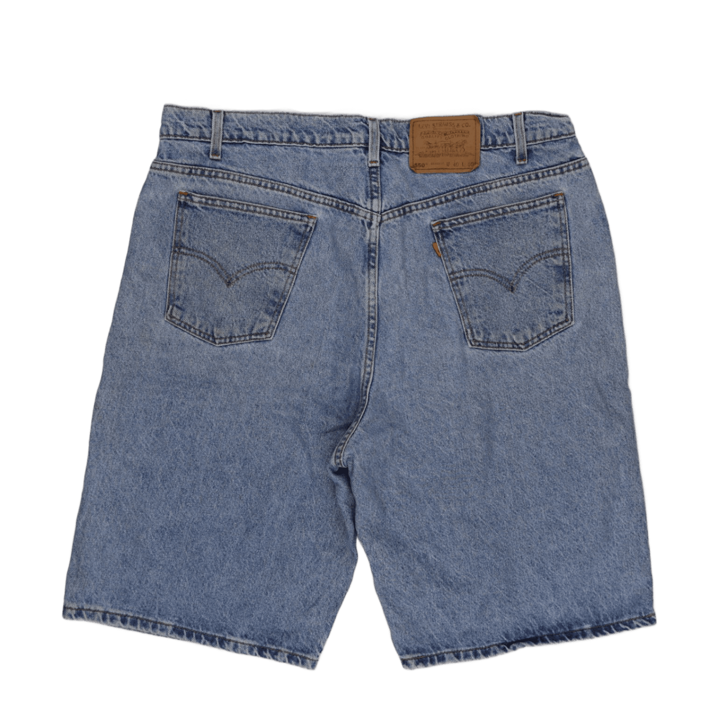 Levi's 550 Relaxed Fit Denim Shorts Light Blue W40 Cotton Vintage