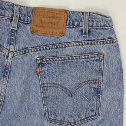 Levi's 550 Relaxed Fit Denim Shorts Light Blue W40 Cotton Vintage