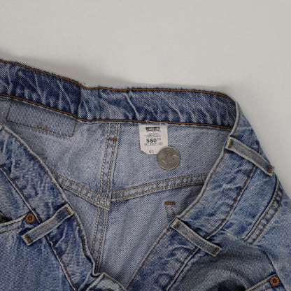 Levi's 550 Relaxed Fit Denim Shorts Light Blue W40 Cotton Vintage