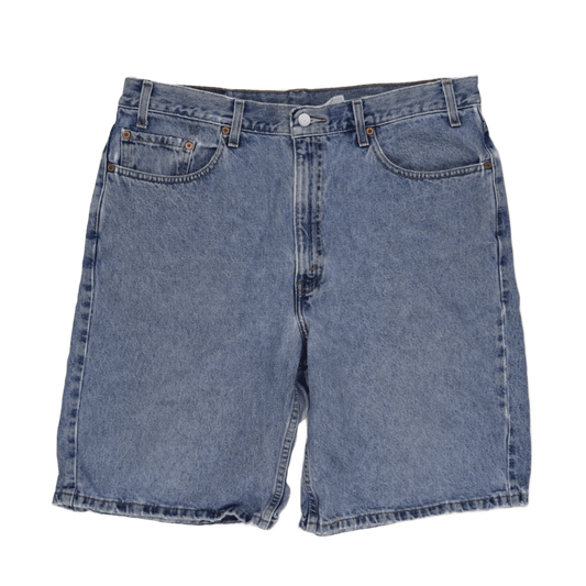 Levi's 550 Relaxed Fit Denim Shorts Classic Blue Size 38 100 Percent Cotton Vintage