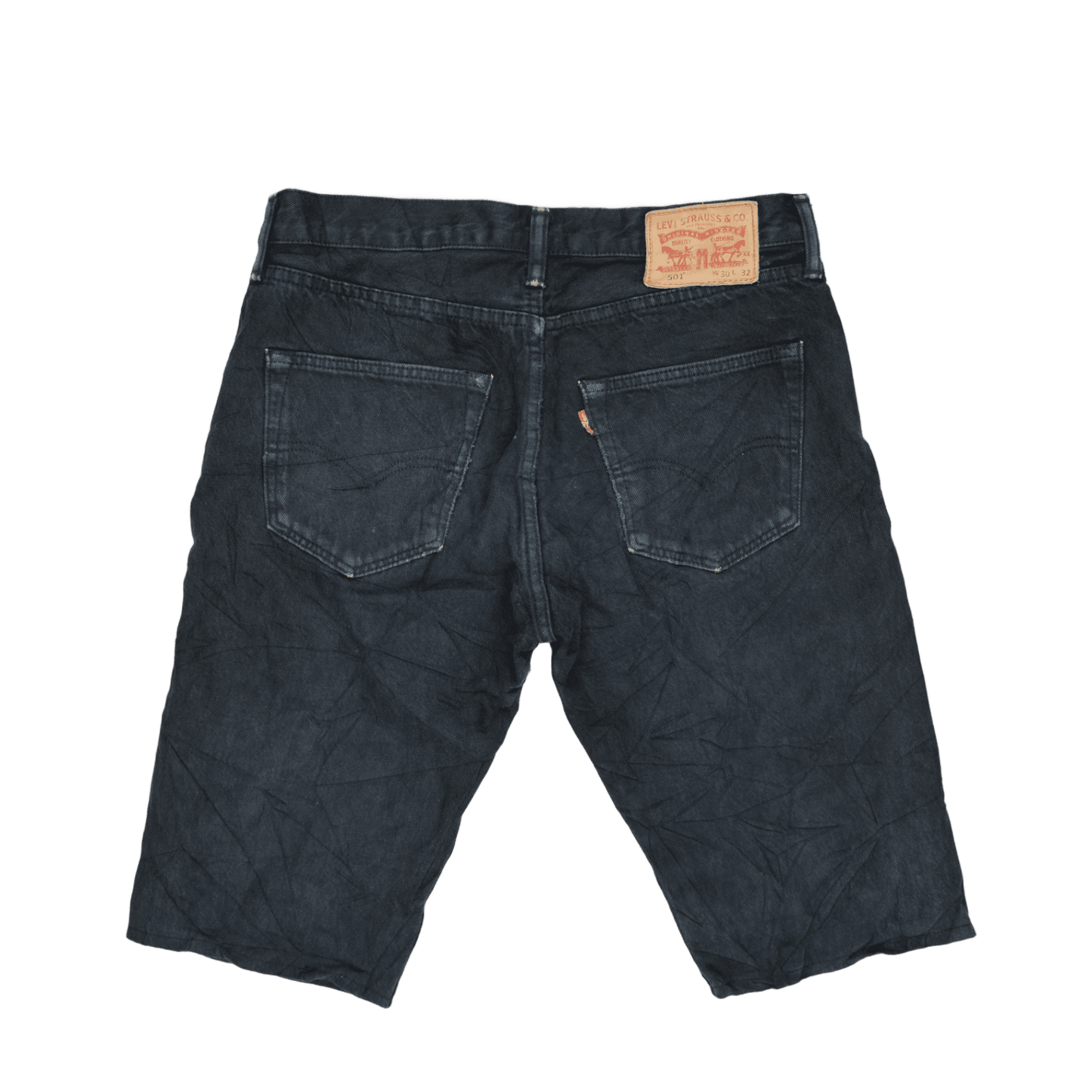 Levi's 501 Original Fit Black Denim Shorts W30 100% Cotton Vintage