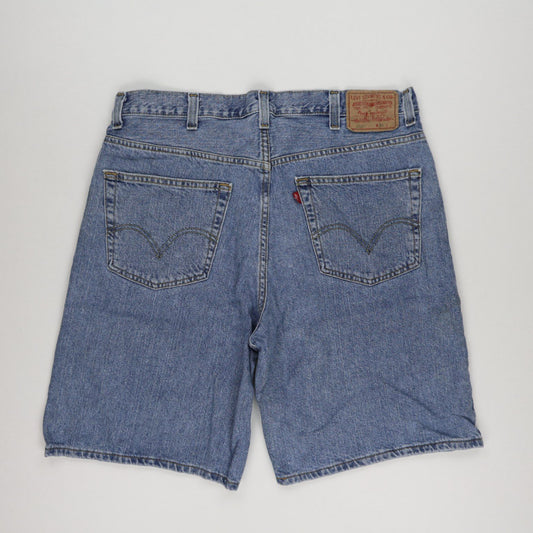 Levi's 550 Relaxed Fit Denim Shorts Vintage Blue W38 100 Percent Cotton
