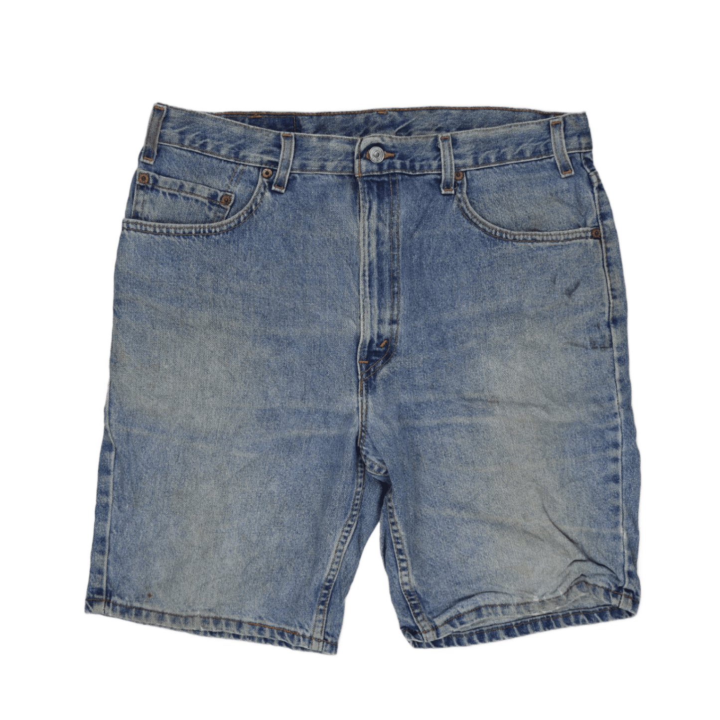 Levi's 505 Vintage Denim Shorts Blue W36 Regular Fit Cotton Men's