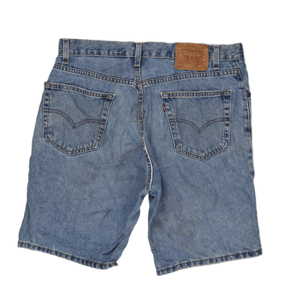 Levi's 505 Vintage Denim Shorts Blue W36 Regular Fit Cotton Men's
