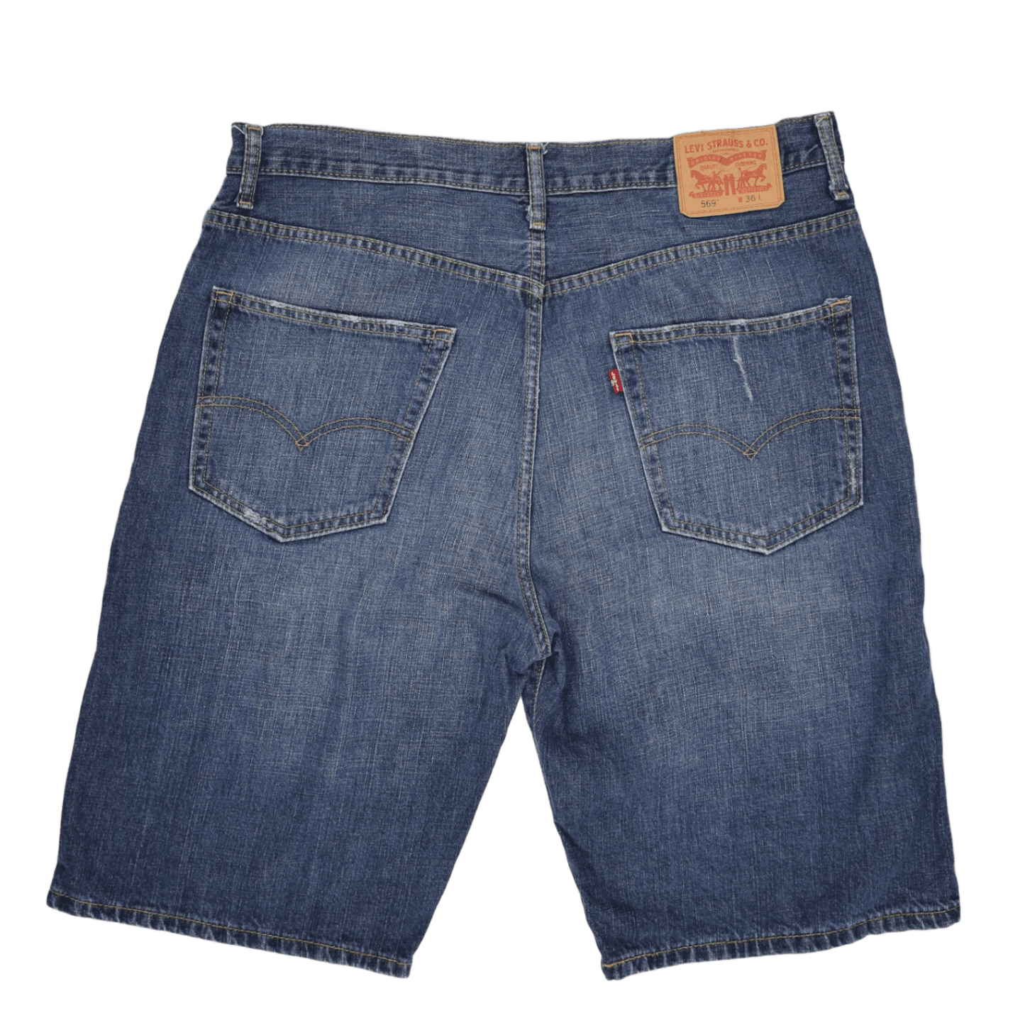 Levi's 569 Loose Fit Denim Shorts Blue W36 Cotton Vintage Very Good