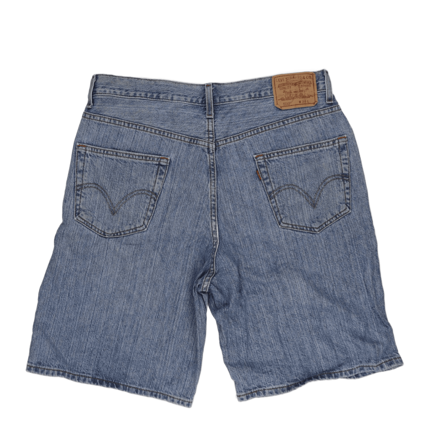 Levi's 550 Men's Relaxed Fit Denim Shorts Light Blue W34 100% Cotton Vintage