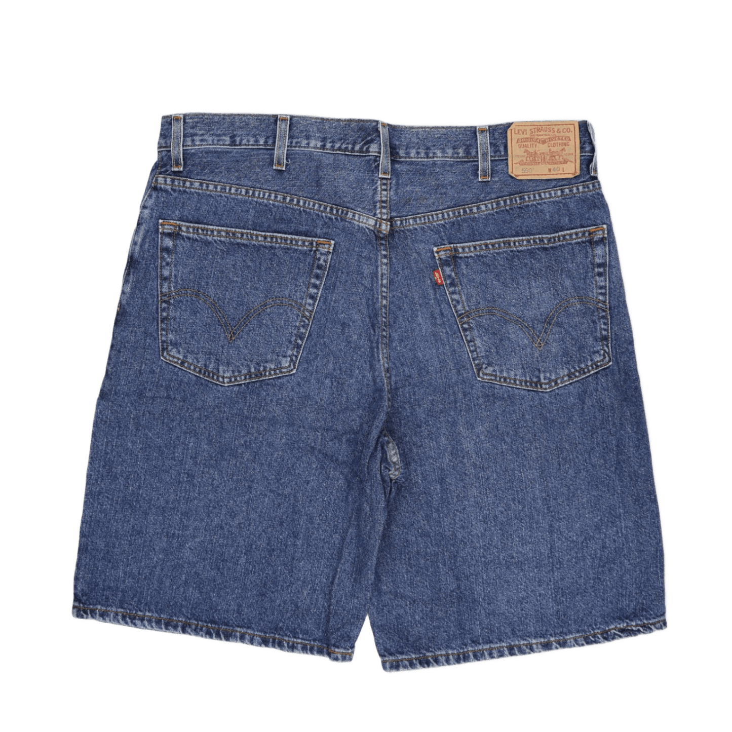 Levi's 550 Relaxed Fit Vintage Blue Denim Shorts W40 100 Cotton