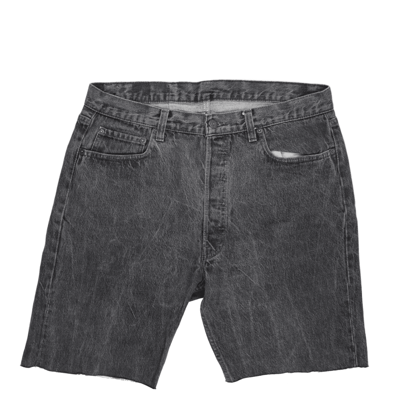 Levi's 501 Black Denim Shorts W36 L34 100 Cotton Vintage Men's Clothing