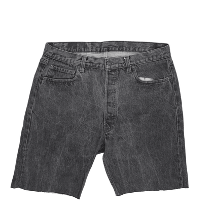 Levi's 501 Black Denim Shorts W36 L34 100 Cotton Vintage Men's Clothing