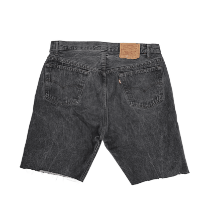 Levi's 501 Black Denim Shorts W36 L34 100 Cotton Vintage Men's Clothing