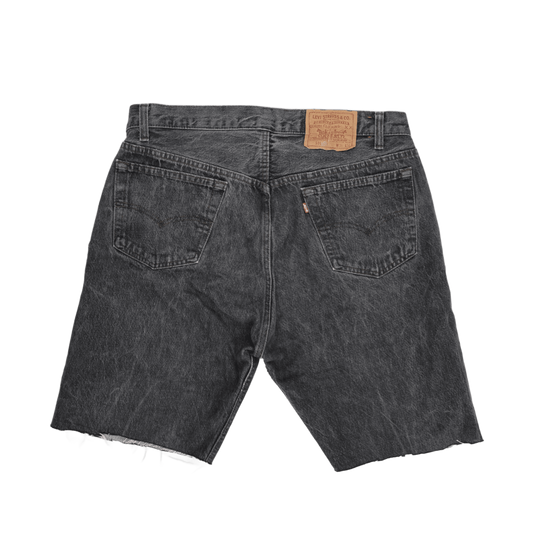 Levi's 501 Black Denim Shorts W36 L34 100 Cotton Vintage Men's Clothing