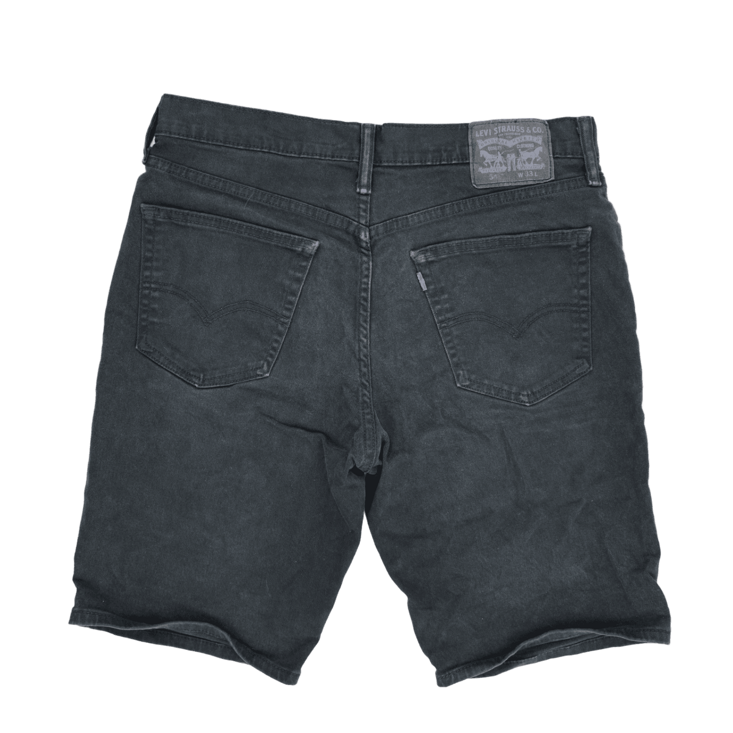 Levi's Black Denim Shorts W33 Vintage 100 Cotton Men's 9 Inch Inseam