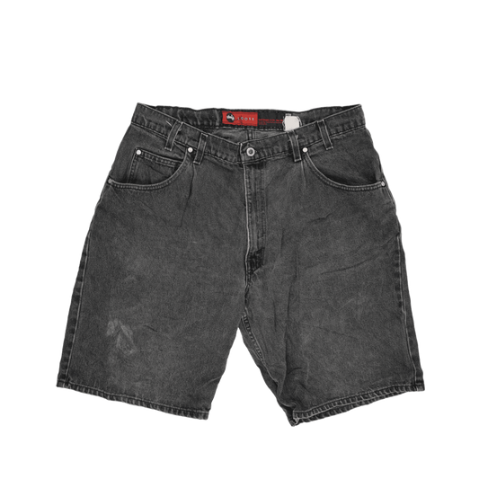 Levi's SilverTab Vintage Black Denim Shorts for Men Size 36 100 Cotton Loose Fit 11.5 Inch Inseam