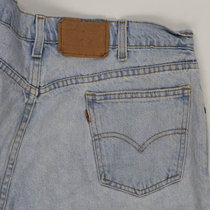 Levi's 550 Light Blue Denim Jean Shorts 33 Husky Casual Cotton Vintage